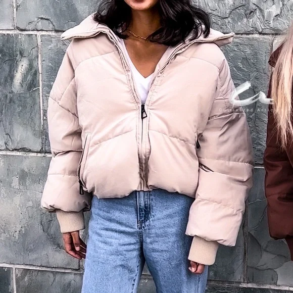 ZARA Puffer Jacket - Cream - Picture 2 of 3